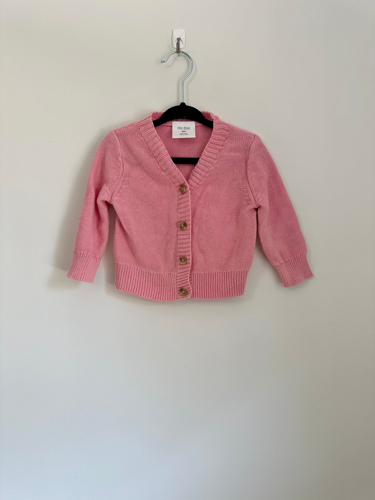 Okie Dokie Pink Cardigan 9m